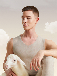 天鹅绒加厚 冬季 德国天鹅绒无缝自加热内穿底衬衫 保暖背心男子