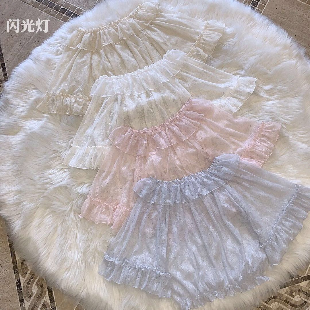 洛丽塔蕾丝内搭爱神lolita软妹短袖打底衫夏季雪纺lo裙内衬衣女在类目 女装/女士精品, 蕾丝衫/雪纺衫中 - 来自Buy2taobao.com提供专业的淘宝代购服务