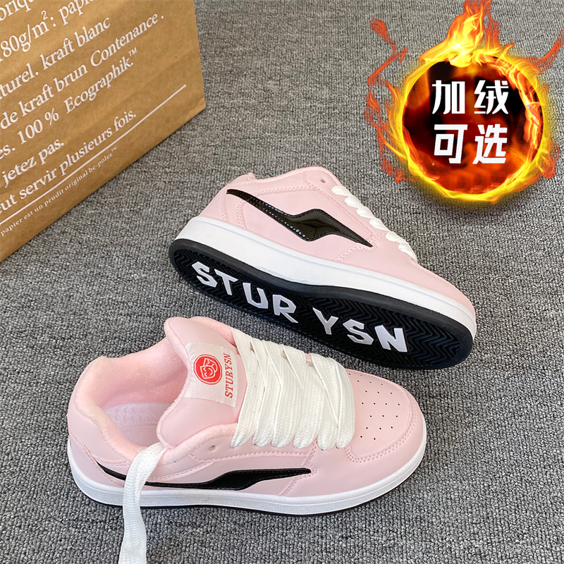 加绒加厚面包鞋女ins潮