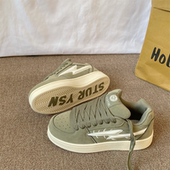 百搭运动休闲板鞋 新款 子 男ins潮2026春季 港风复古绿色情侣面包鞋