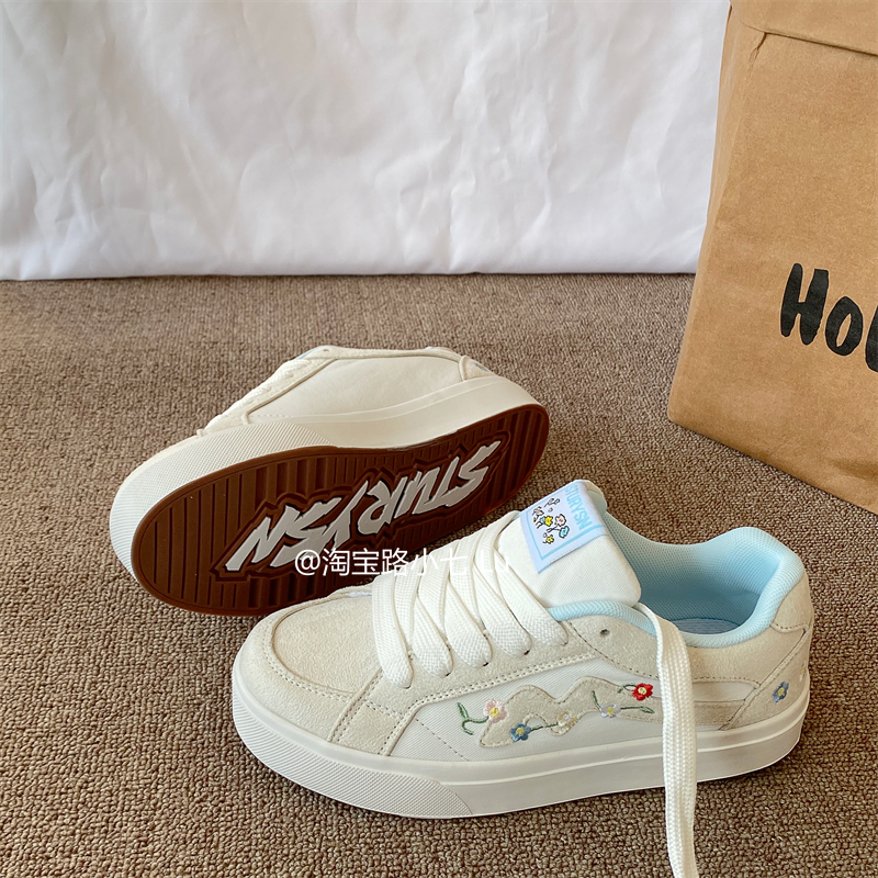 韩系设计感百搭小白鞋女ins潮