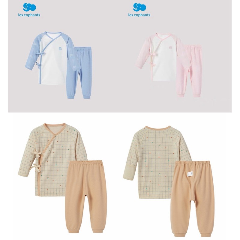 包邮丽婴房专柜正品 新生婴儿系带和尚服开裆裤套装 秋款纯棉