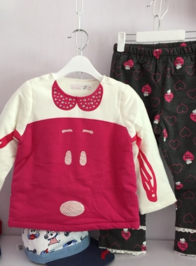 清仓史努比专柜正品夹棉套装 棉衣棉裤可以单买80-100 41052