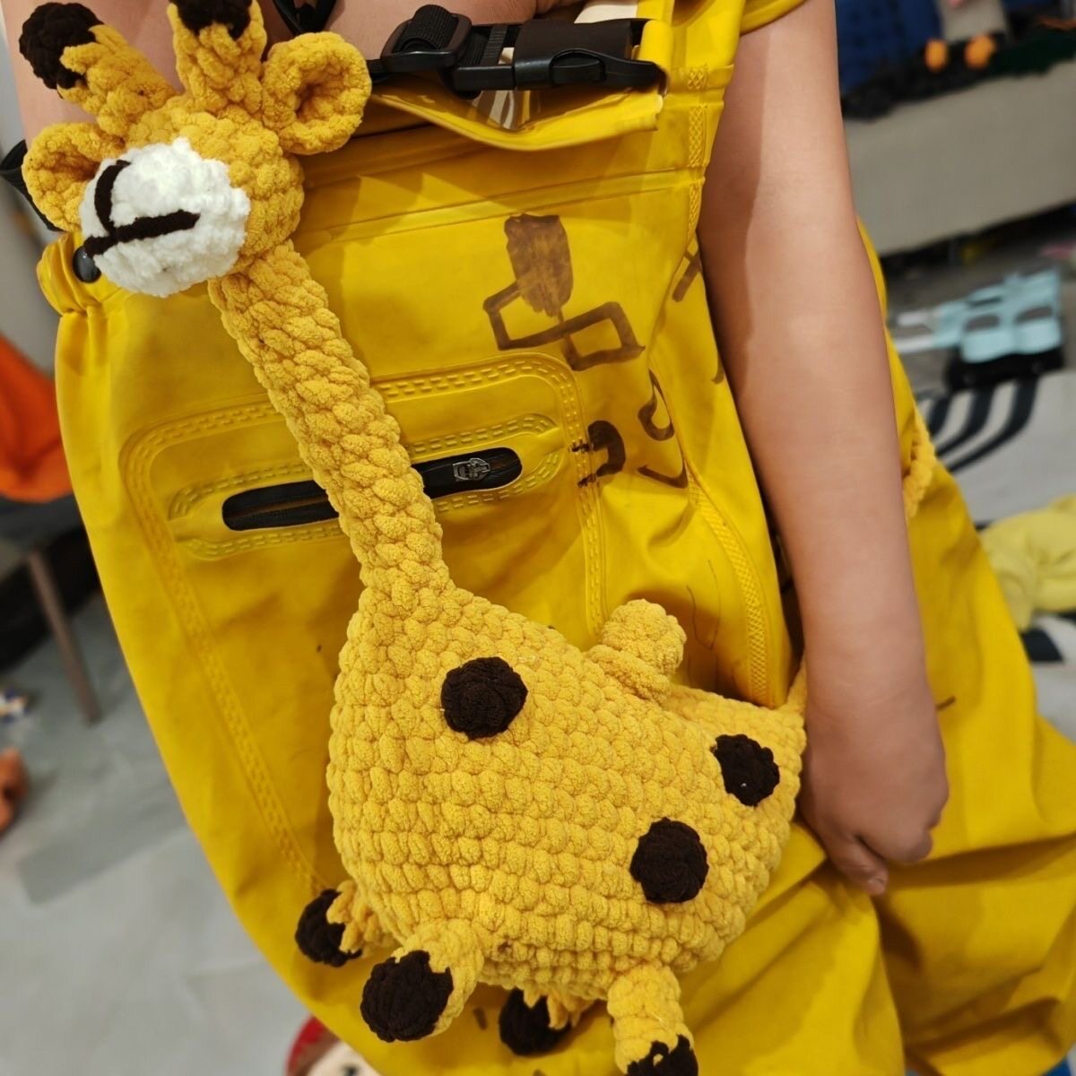 成品长颈鹿包包手工钩织毛线编织包可爱卡通玩偶送女友闺蜜礼物