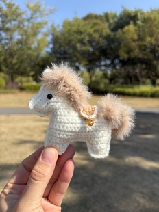 成品纯手工毛线钩织马年吉祥物创意包包挂件钥匙扣装饰手工玩偶