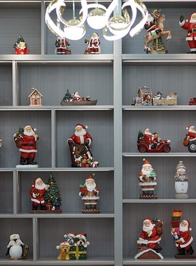 唯力得圣诞节橱窗装饰用品家居圣诞装饰品魔法圣诞老人工艺品摆件