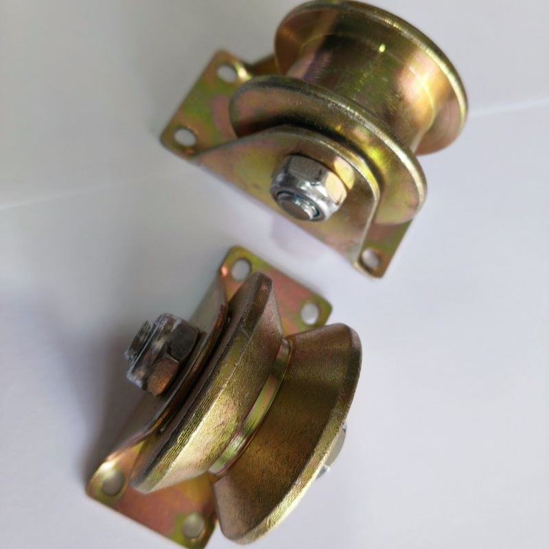 U型轨道轮槽轮彩钢滑轮大全V型角铁轮小型移门轮子双边承重