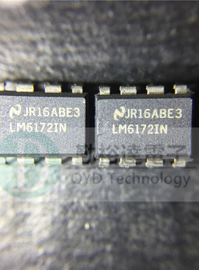 LM6172IN LM6172 高速，低功耗，低失真，电压反馈双运放 直插