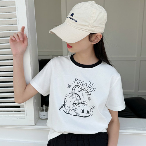 高端品女童短袖T恤2026新款夏季