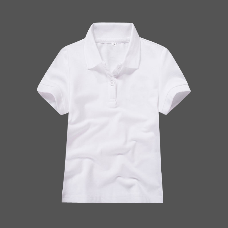 儿童POLO衫学生订制校服纯白色t恤夏装女童短袖男童半袖T上衣学院
