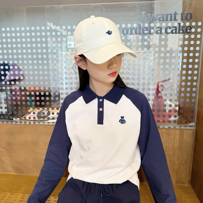 儿童长袖POLO衫男女童长袖T恤