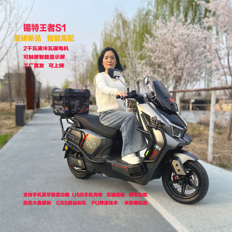 锡特电动摩托车S1外卖车电摩电动车可上牌电摩大功率电机爬坡王