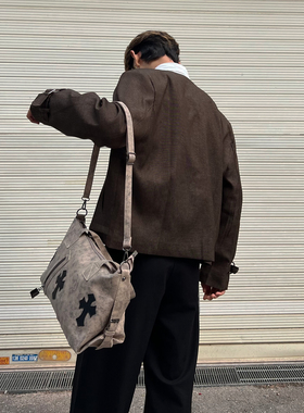 NIN暗黑系港风复古街头个性托特挎包男女枕头手提hobo潮牌街拍潮