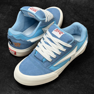 街头板鞋 拼色美式 闪电鞋 胖胖面包鞋 Knu 休闲鞋 skool蓝白刺绣个性