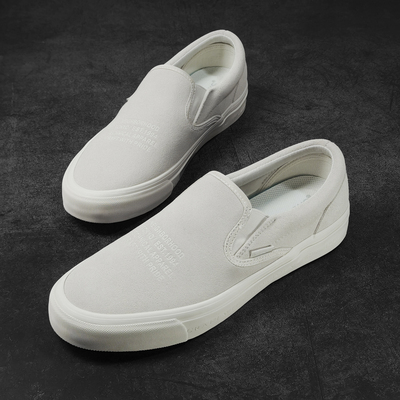 NBHD联名翻毛皮复古米白色美式低帮全麂皮一脚蹬休闲鞋板鞋懒人鞋