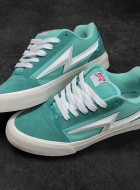 Knu skool联名绿色个性拼色美式街头板鞋闪电鞋胖胖面包鞋休闲鞋