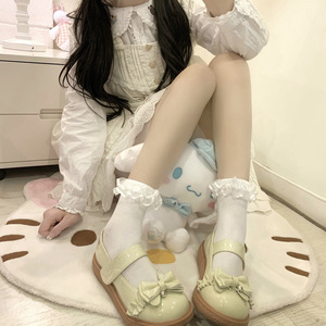 夏诺新款均码洛丽塔女蕾丝花边袜jk袜子全棉中筒lolit袜日系女袜