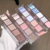 又姿五色眼影盘夏日多巴胺蓝色绿色女日系小盘便捷珠光爆闪eunarz