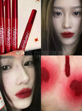 黑发红唇美的太权威 Colorkey珂拉琪蛇年限定唇釉水雾唇露口红