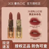 3CE亚克力口红唇膏丝绒哑光砖红肉桂琥珀茶透明暮色红棕雾气草莓