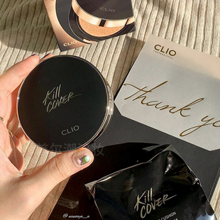 clio珂莱欧小磁铁气垫哑光巨遮瑕持久不脱妆替换芯粉底液黑晶正品