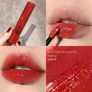 3ce镜面唇釉vintage bouquet柿子冻水雾果汁水光糖浆唇蜜口红显白