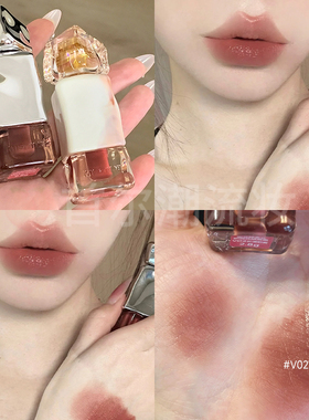 Mistine蜜丝婷唇釉v02裸色系口红哑光唇蜜不易粘杯j01肉桂色正品