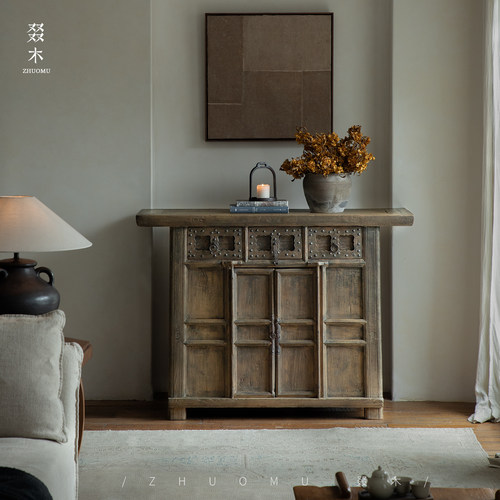 叕木中式明清古典雕花玄关柜经柜