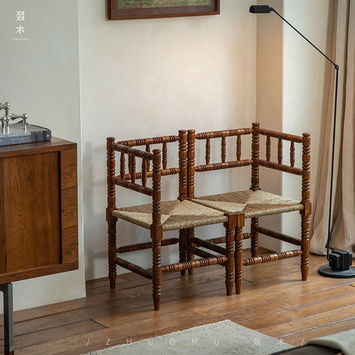 叕木Bobbin法式转角椅