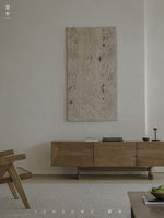wood: Japanese wabi-sabi style TV cabinet, homestay hotel designer, old wood, retro living room, Japanese solid wood furniture thumbnail 5