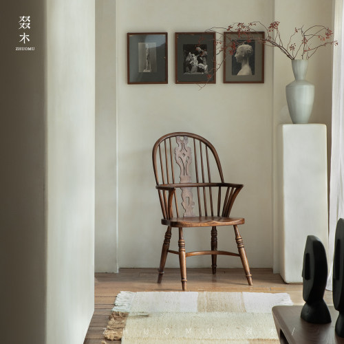 叕木温莎椅法式中古餐椅咖啡椅