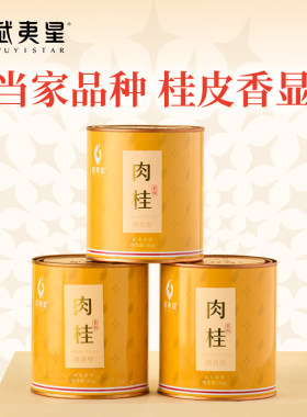 武夷星茗悦清香肉桂茶叶正宗乌龙茶小罐装武夷岩茶旗舰店四星105g