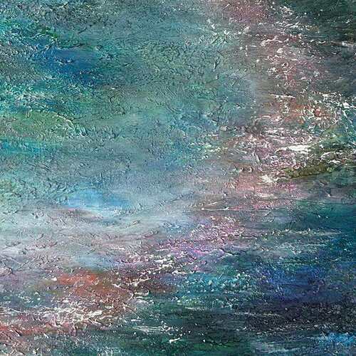 顺丰Clara Art 手绘油画《黎明》肌理挂画玄关客厅背景高级星空抽