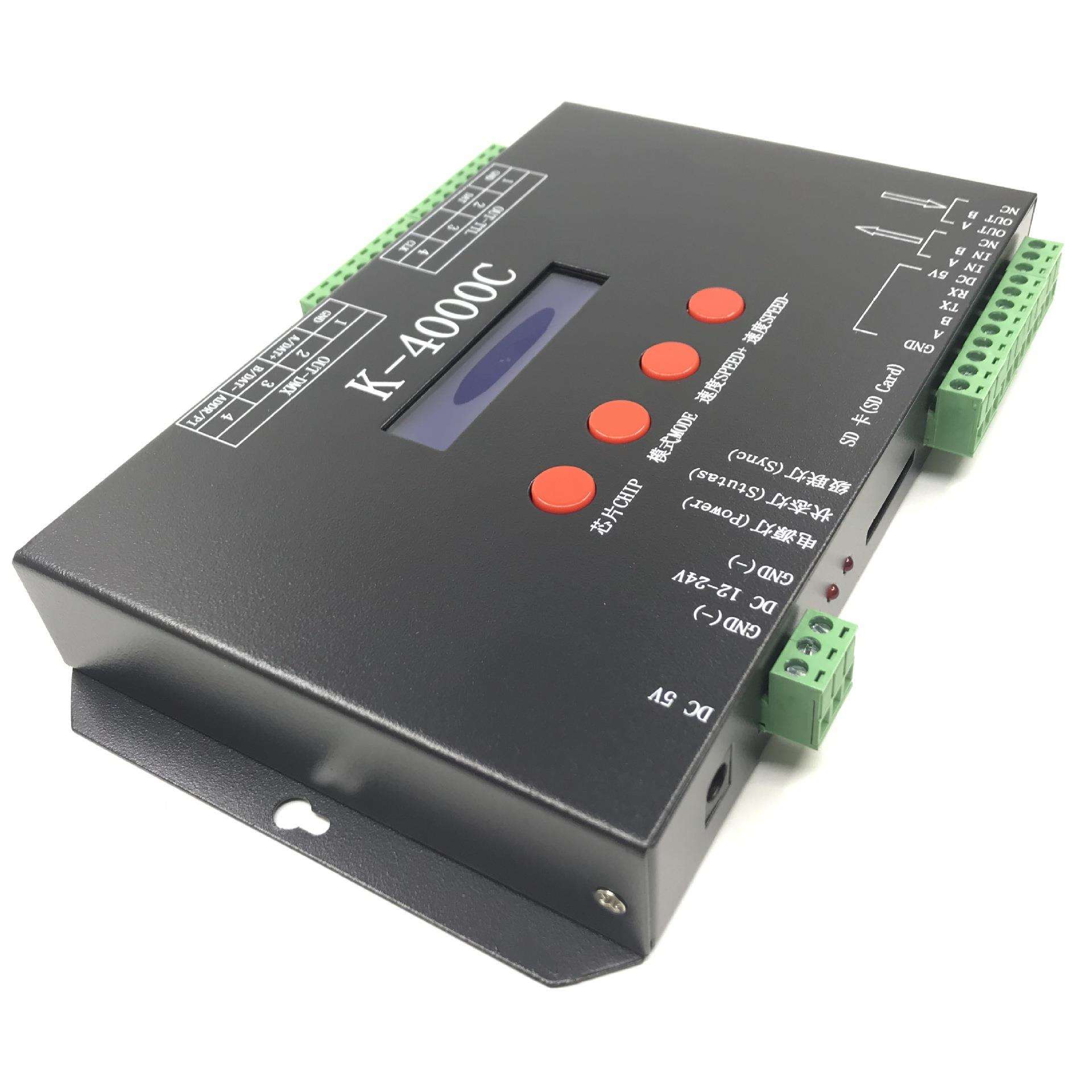 幻彩带SD卡智能编控制器K-4000C亮化工程控制器可编程幻彩控制器