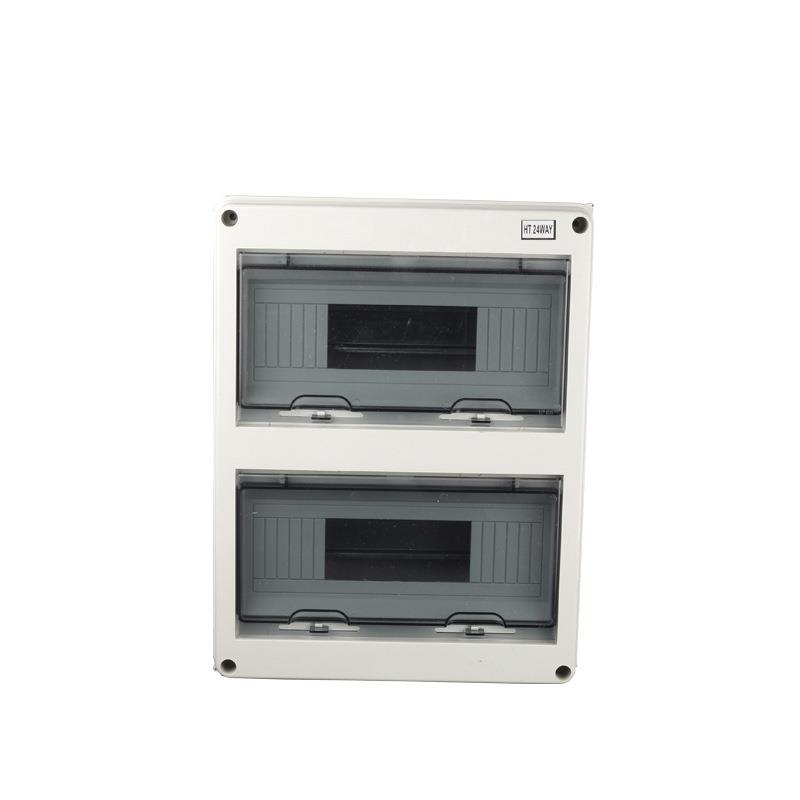 明装塑料配电箱照明箱24回路防水配电箱 空开盒HT-24 275*355*108