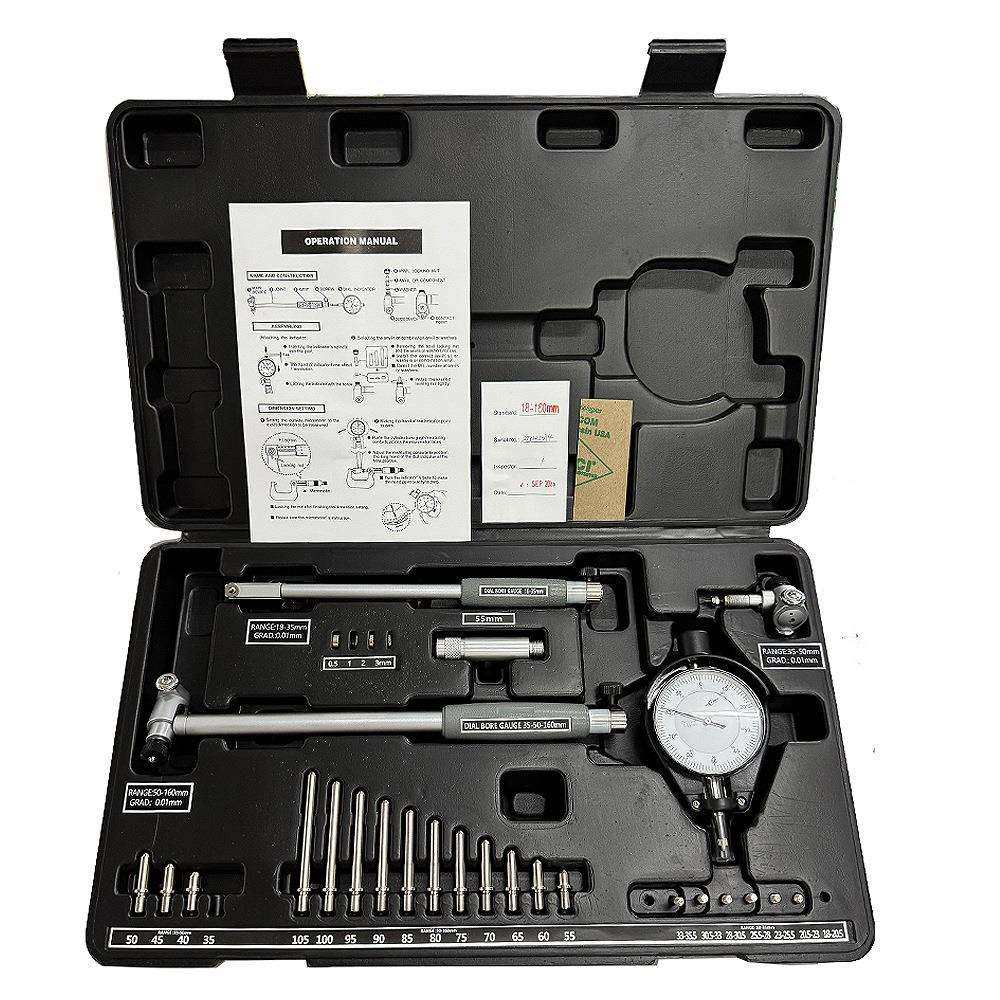 高精度内径百分表3支装18-160mm内径量表套装量缸表