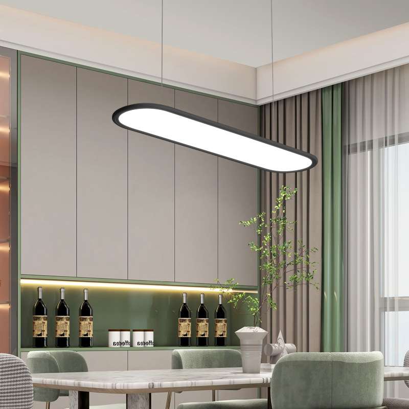 长条吊灯餐厅现代简约新款家用一字极简全光谱无频闪护眼led灯具