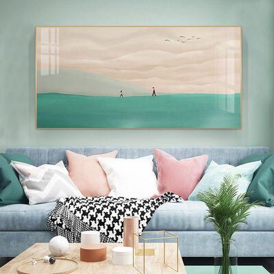 历历万乡 现代简约客厅装饰画北欧抽象风景动物横版艺术卧室挂画
