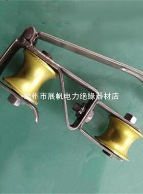 滑子转角钢制放线自锁ZF0110双轮翻转滑车滑轮33跟头T上下展帆