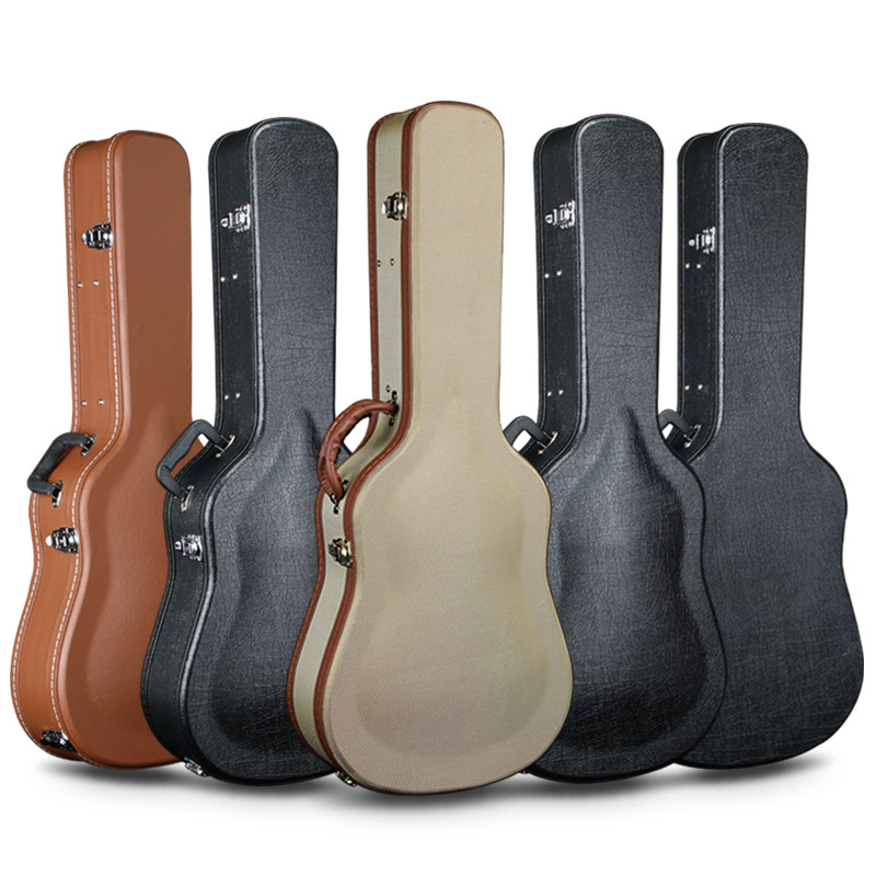 木吉他琴盒40寸41寸民谣箱防潮防震抗压木质皮箱可托运双肩吉它包