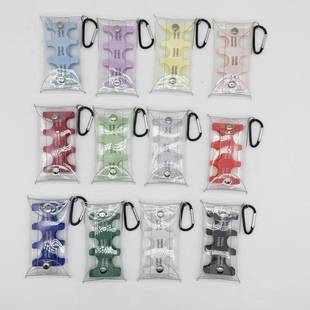 日本硬币夹零钱收纳包便携小包日币分类零钱包旅行PVC透明卡包