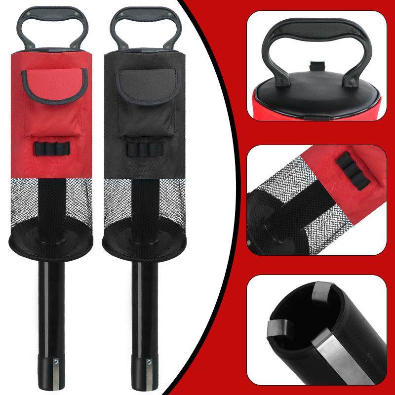 跨境高尔夫上下节布袋捡球筒70颗球装免弯腰易拆卸golf网袋拾球器