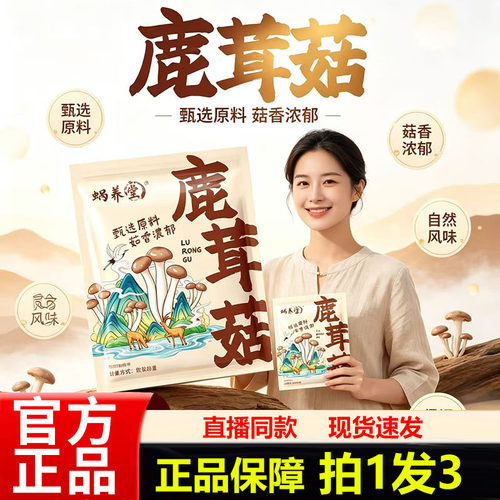 鹿茸菇官方旗舰店正品真材实料甄选品质菌菇蘑菇炖汤药房直售1LB
