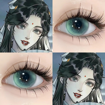 风师青玄cos美瞳天官赐福半年抛混血大直径绿色漫展隐形眼镜DST