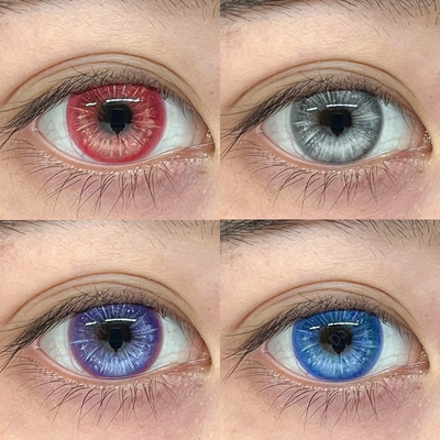 puffgirl美瞳万圣节日抛花火盛宴星尘余烬浅空光轮紫焰幻梦舒bs