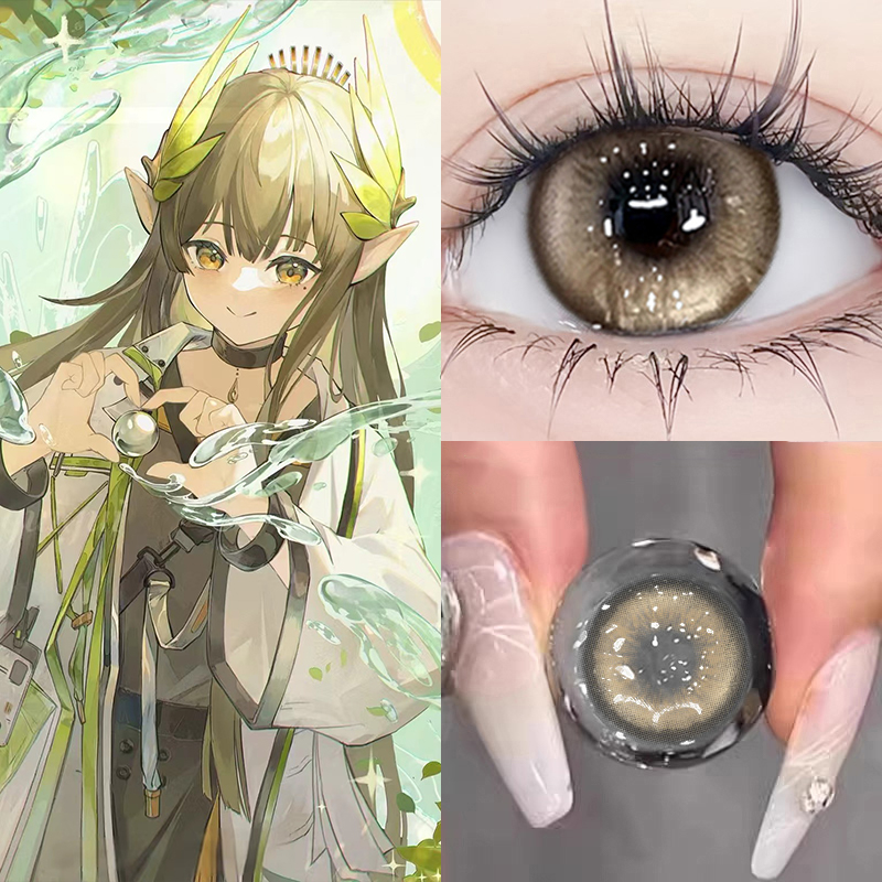 明日方舟缪尔赛思cos美瞳半年抛混血大直径棕色漫展隐形眼镜8tb