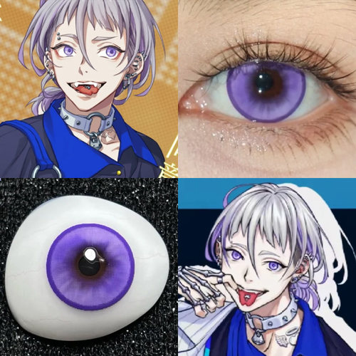 棗ryucos美瞳paradoxlive丁香萤鸢尾蝶紫流萤森蓝紫偷心花魁紫GZ