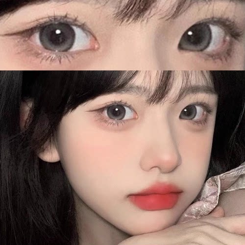 miu里miu气美瞳日抛一次性10片装灰色大直径冷色隐形眼镜6tb