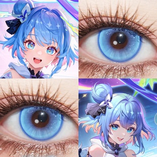 小乔时之魔女cos美瞳蓝色半年抛王者荣耀海岛气泡羁绊之心佳AH