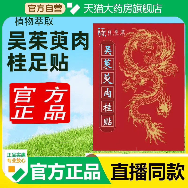 诗草堂吴茱萸肉桂足贴涌泉膏贴男女通用足贴膏贴足部保健贴 6dp,保健用品,艾灸/艾草/艾条/艾制品,淘宝优惠券,粉丝福利购,淘宝优惠卷